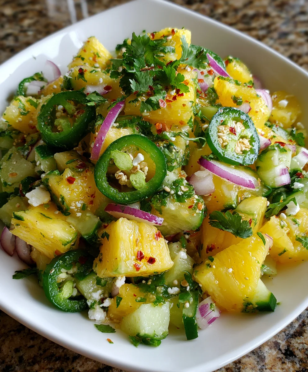 Pineapple Cucumber Salad – Fresh, Juicy & Bursting with Tropical Flavor!