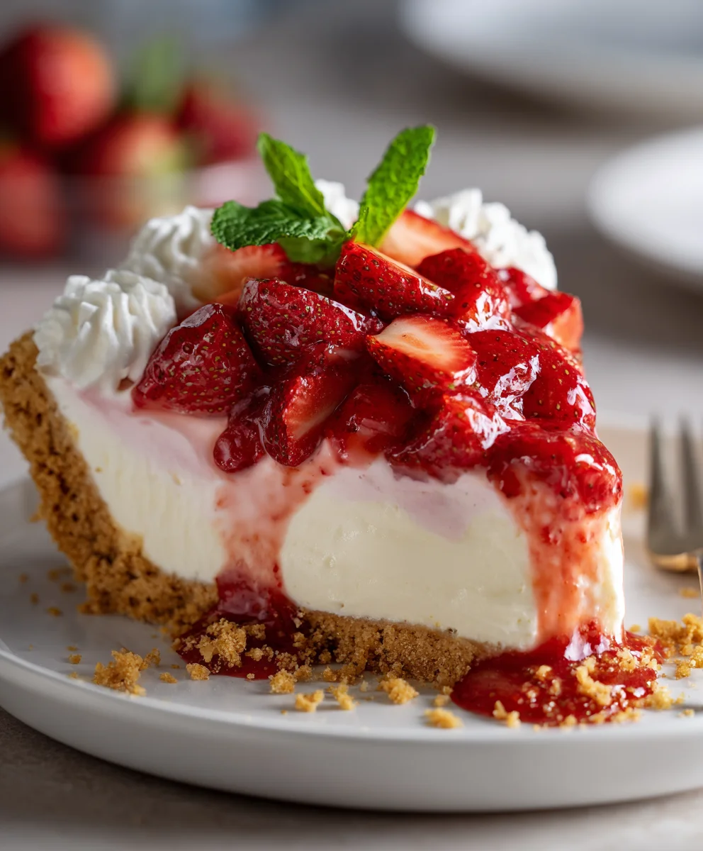 Strawberry Lemonade Pie – Creamy, Tangy & Bursting with Summer Berry Flavor!