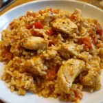 One Pot Queso Chicken and Rice – Creamy, Cheesy & Packed with Tex-Mex Flavor!
