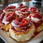 Strawberry Cinnamon Rolls – Soft, Gooey & Bursting with Sweet Berry Flavor!