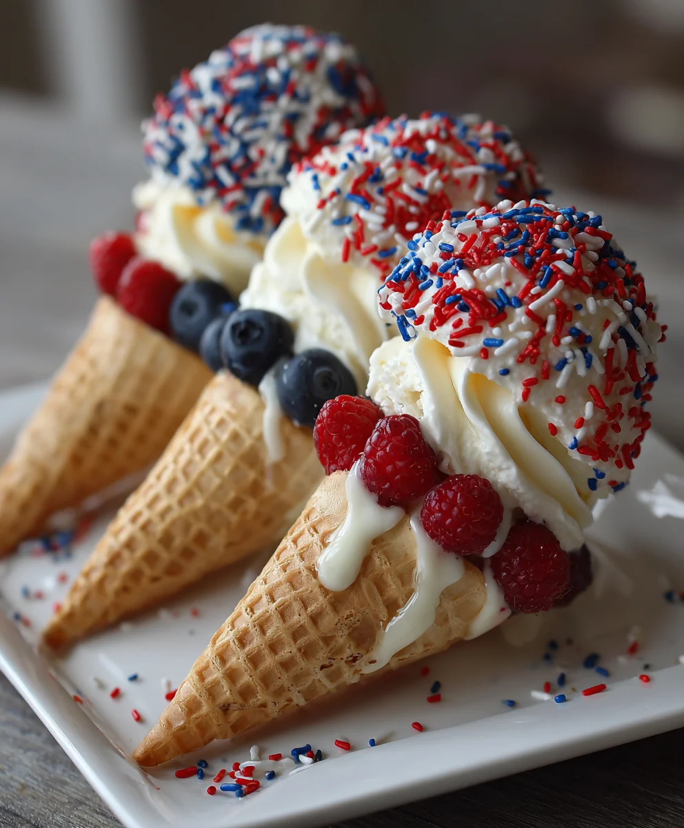 Patriotic Fruit Cones – Fresh, Colorful & Perfect for Summer Celebrations!