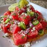 Mexican Watermelon Salad – Fresh, Juicy & Bursting with Sweet and Spicy Flavor!