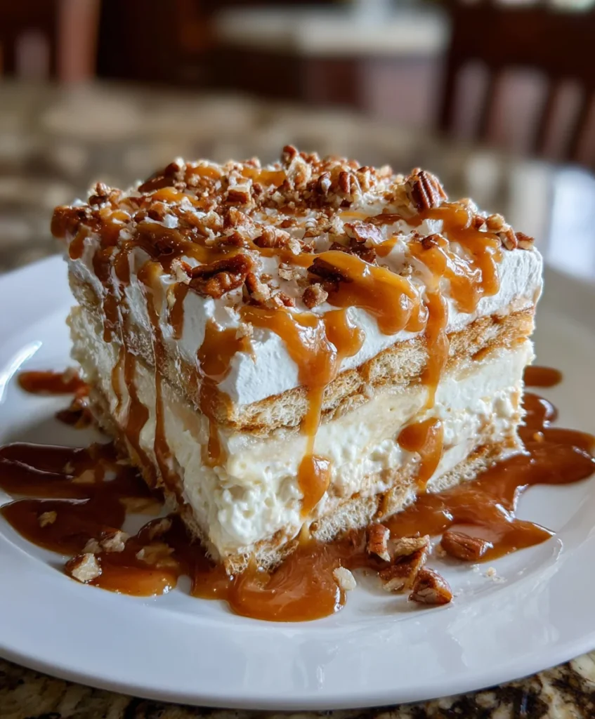 Easy Caramel Apple Eclair Cake – Creamy, Sweet & Packed with Cozy Fall Flavor!