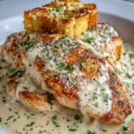 Chicken Alfredo Garlic Toast – Creamy, Cheesy & Loaded with Garlic Butter Flavor!