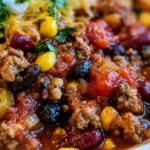 Beef Taco Chili – Hearty, Bold & Loaded with Tex-Mex Flavor!