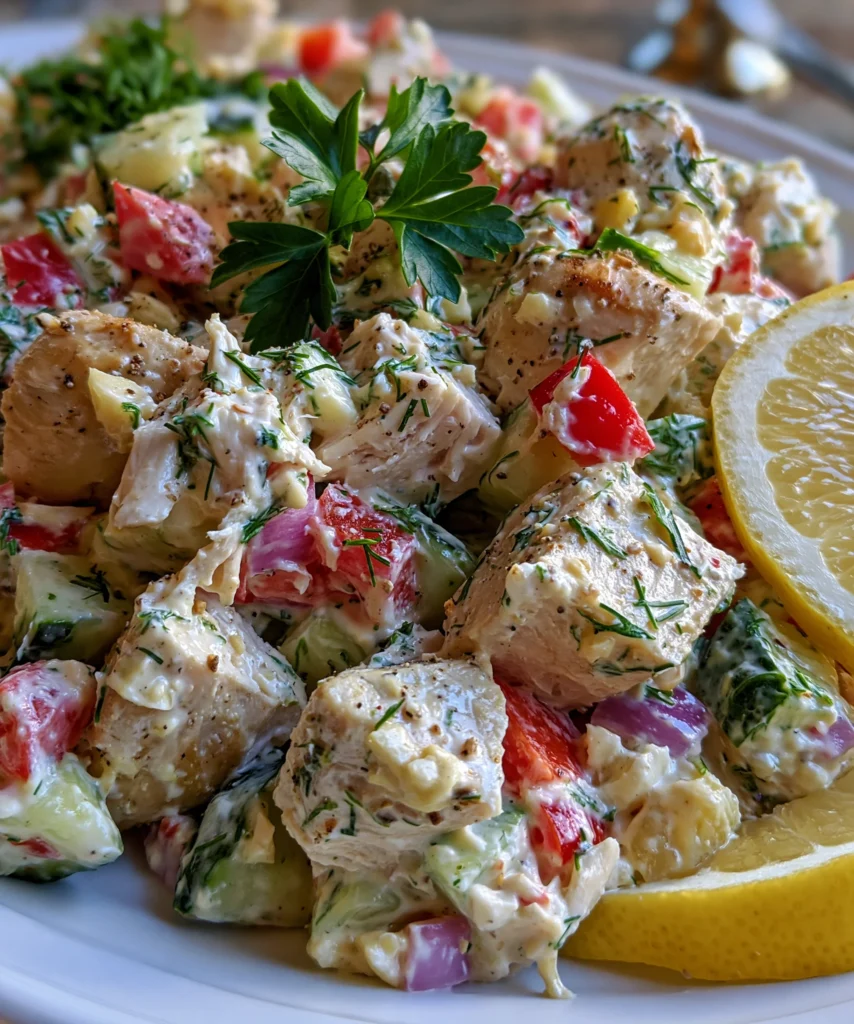 Cucumber Chicken Salad – Fresh, Creamy & Packed with Crisp Flavor!