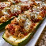 Lean Ground Turkey Zucchini Boats – Healthy, Cheesy & Packed with Savory Flavor!