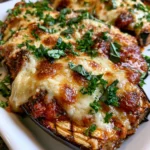 Eggplant Parmesan Boats – Cheesy, Savory & Packed with Italian Comfort!