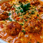Creamy Tomato Orzo Soup with Chicken Meatballs – Cozy, Creamy & Packed with Comfort!