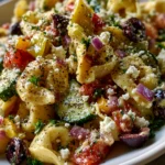 Greek Tortellini Pasta Salad – Fresh, Creamy & Bursting with Mediterranean Flavor!