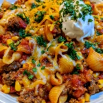 Crockpot Taco Pasta – Cheesy, Hearty & Packed with Bold Tex-Mex Flavor!
