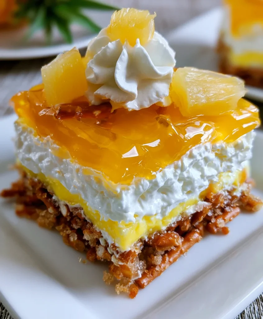 Pineapple Pretzel Salad – Sweet, Salty & Irresistibly Creamy!