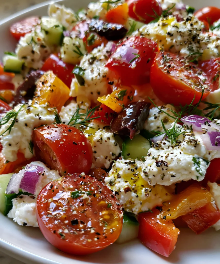 Greek-Inspired Cottage Cheese Salad