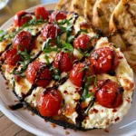 Three-Cheese Tomato Bruschetta Dip – Creamy, Cheesy & Bursting with Fresh Italian Flavor!