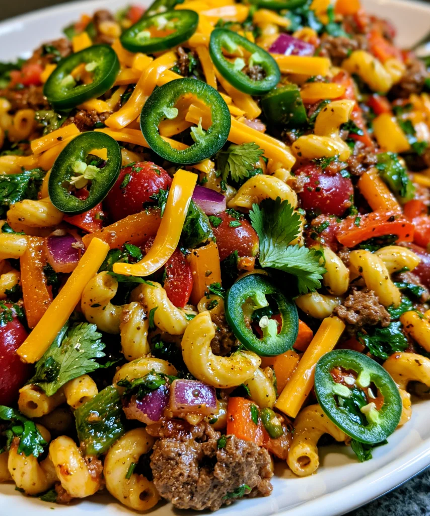 Cowboy Pasta Salad – Hearty, Flavor-Packed & Perfect for Any Gathering!
