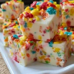 Fruity Pebbles Fudge – Creamy, Colorful & Bursting with Sweet Cereal Crunch!