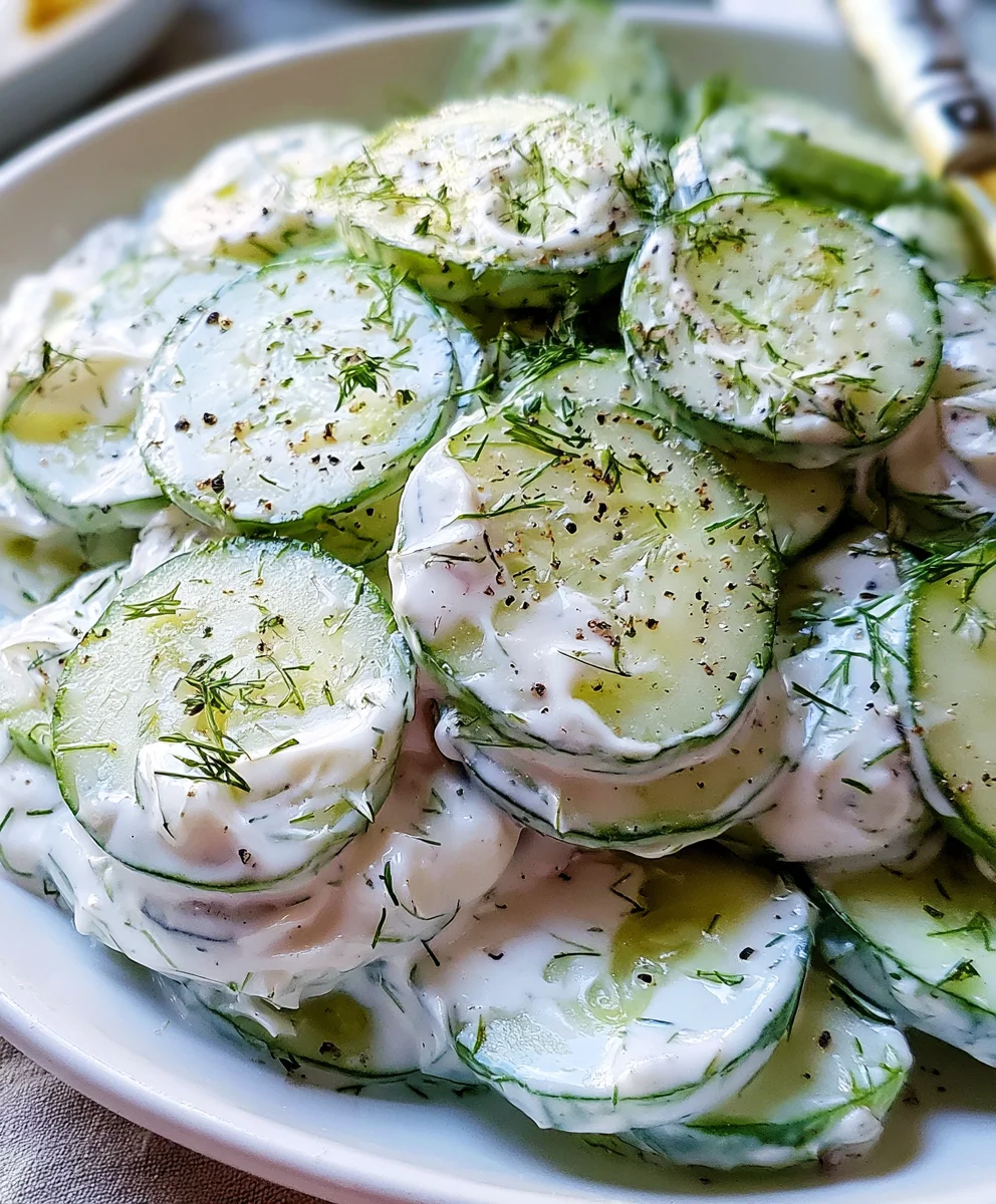 Creamy Cucumber Salad – Cool, Crisp & Wonderfully Refreshing!
