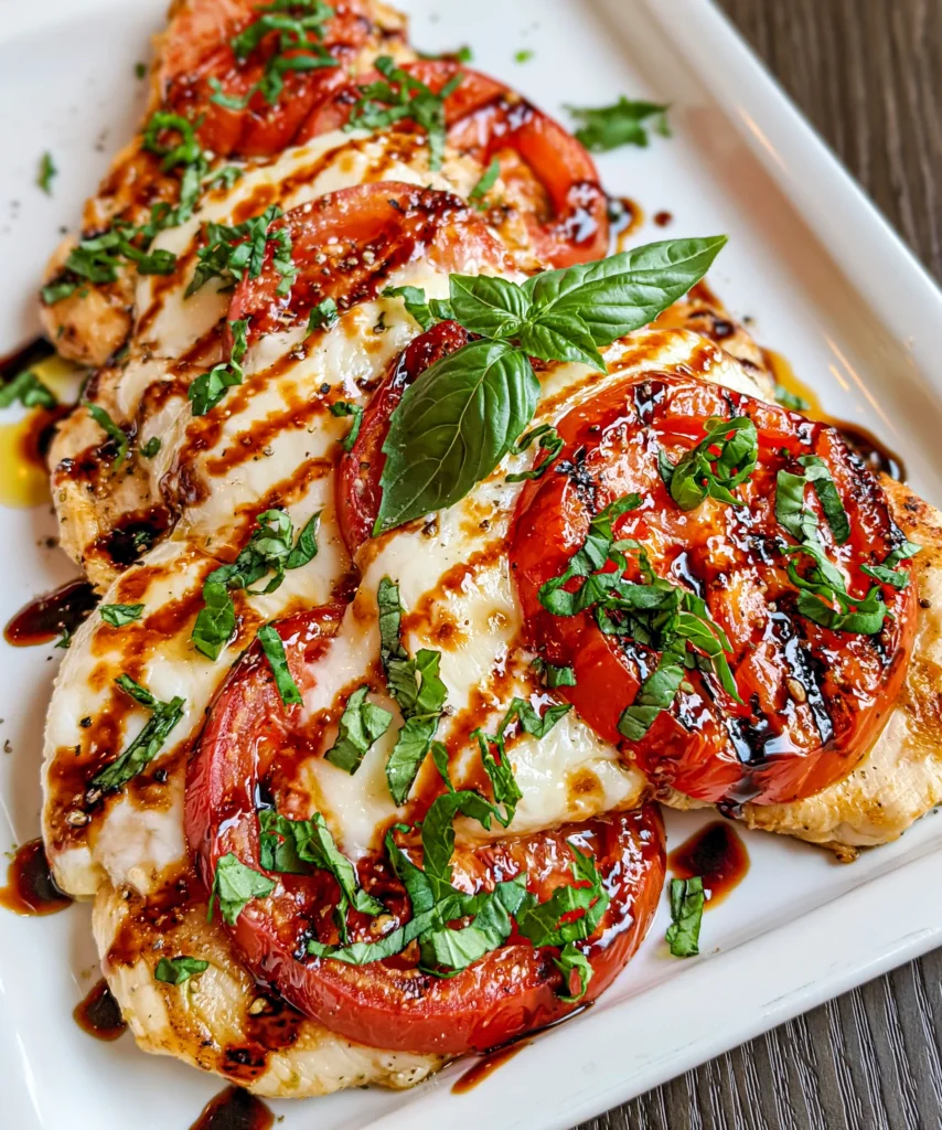 Grilled Chicken Caprese – Fresh, Juicy & Bursting with Italian Flavor!