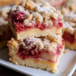 Rhubarb Shortbread Streusel Bars – Buttery, Tangy & Irresistibly Crumbly!