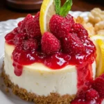 Lemon Raspberry Cheesecake Dome Dessert – Elegant, Creamy & Bursting with Berry-Citrus Flavor!