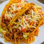 Spaghetti Tacos with Ground Beef – Fun, Cheesy & Packed with Family-Friendly Flavor!