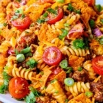 Dorito Taco Pasta Salad – Crunchy, Cheesy & Packed with Bold Taco Flavor!