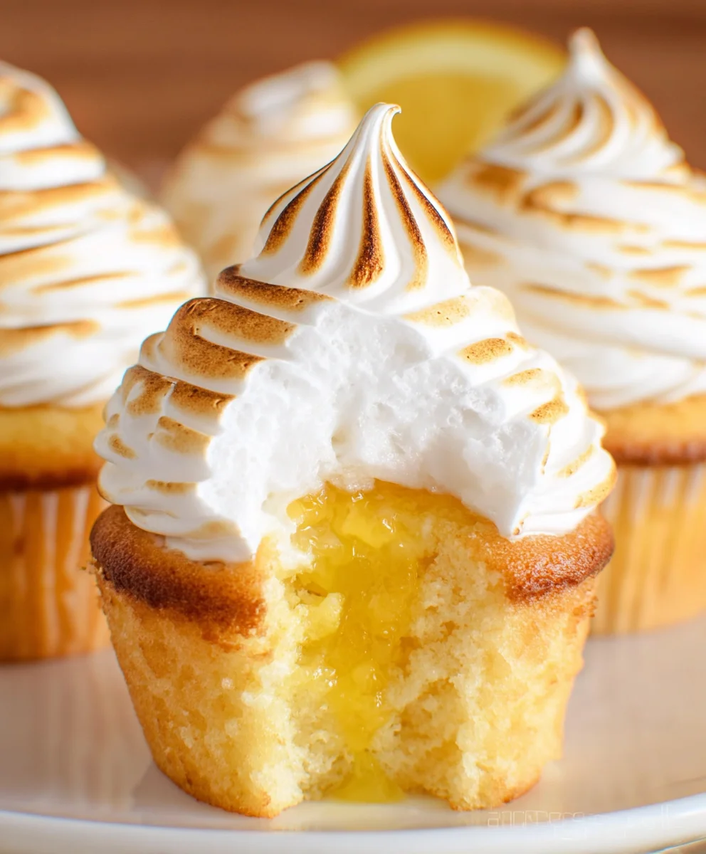 Lemon Meringue Cupcakes – Light, Tangy & Bursting with Sunshine Flavor!
