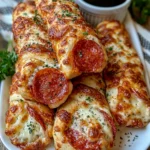 Cheesy Pepperoni Pizza Roll Breadsticks – Gooey, Cheesy & Loaded with Pizza Night Flavor!
