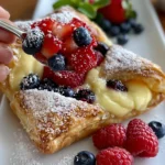 Berry Custard Strudel – Flaky, Creamy & Bursting with Sweet Berry Flavor!