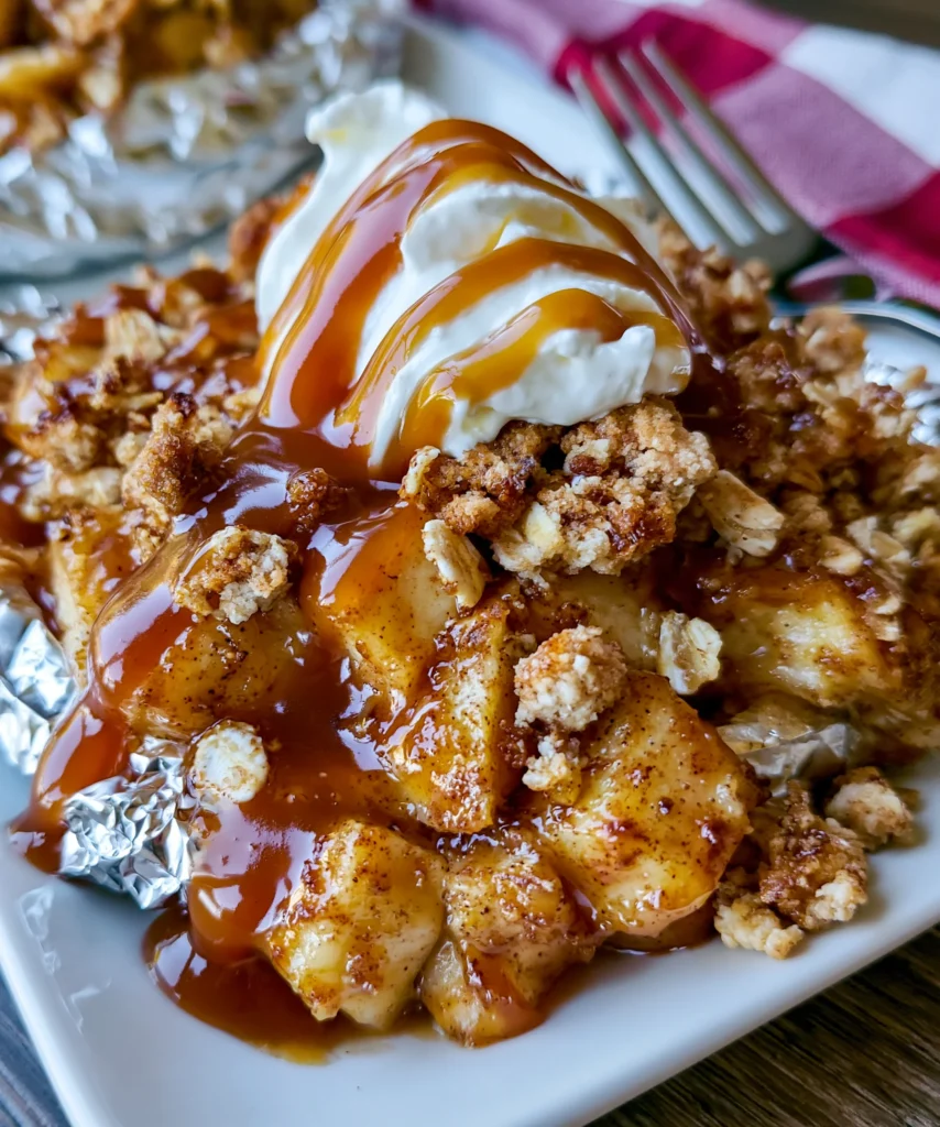 Caramel Apple Crumble Foil Packs – Warm, Gooey & Packed with Cozy Fall Flavor!