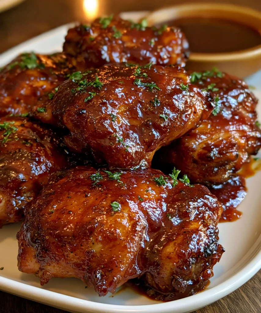 Oven Baked BBQ Chicken Thighs – Juicy, Smoky & Glazed to Perfection!