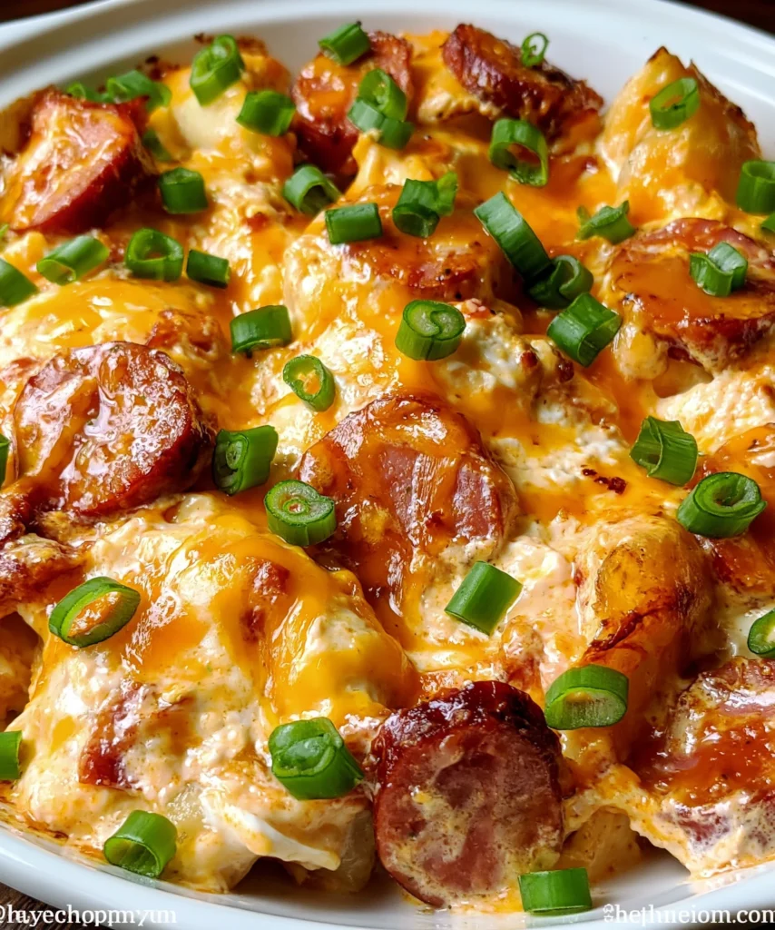 Crockpot Pierogi Casserole with Kielbasa – Hearty, Cheesy & Packed with Comfort Food Flavor!