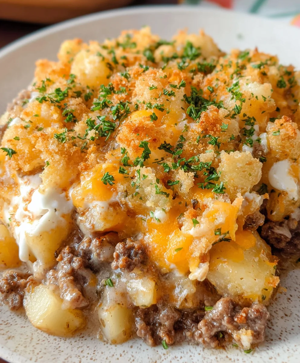 Ground Beef Casserole with Potatoes – Hearty, Cheesy & Packed with Comfort Food Flavor!