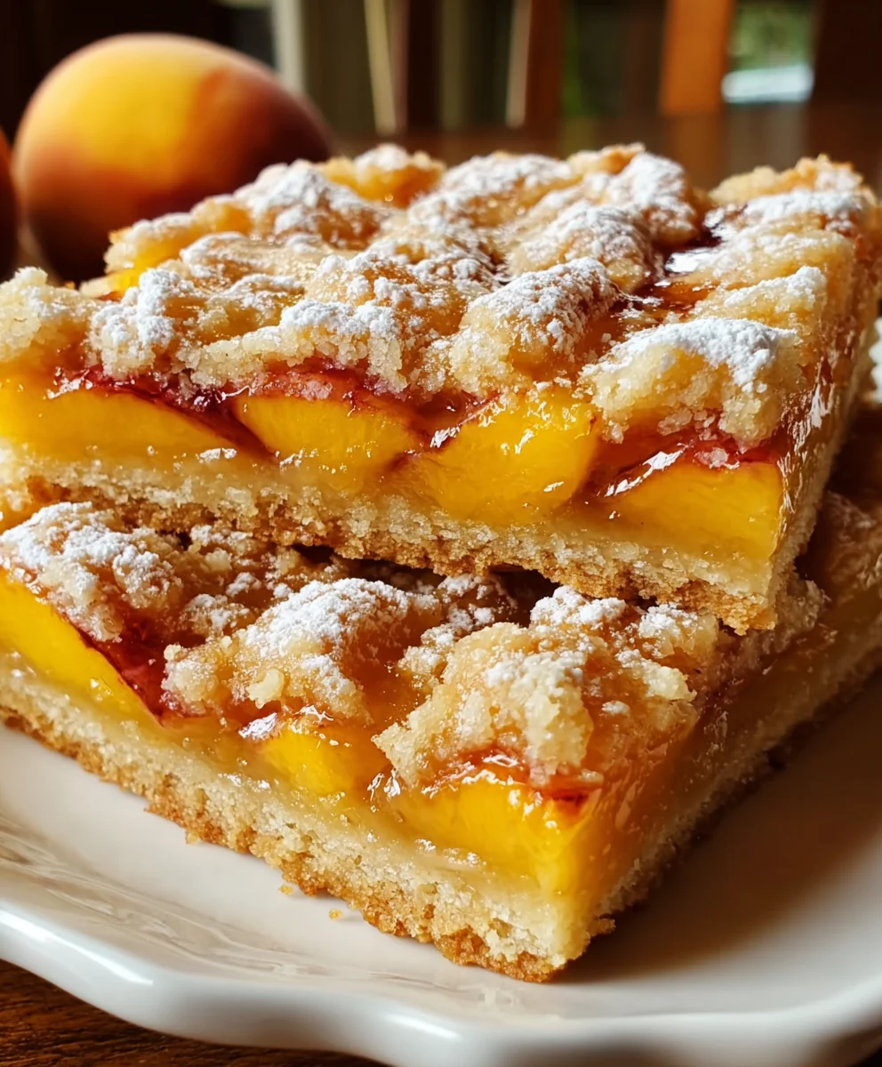 Peaches Pie Bars – Buttery, Fruity & Bursting with Sweet Peach Flavor!