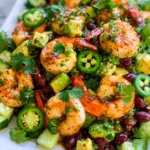 Lime Cilantro Shrimp and Black Bean Salad – Fresh, Zesty & Packed with Coastal Flavor!