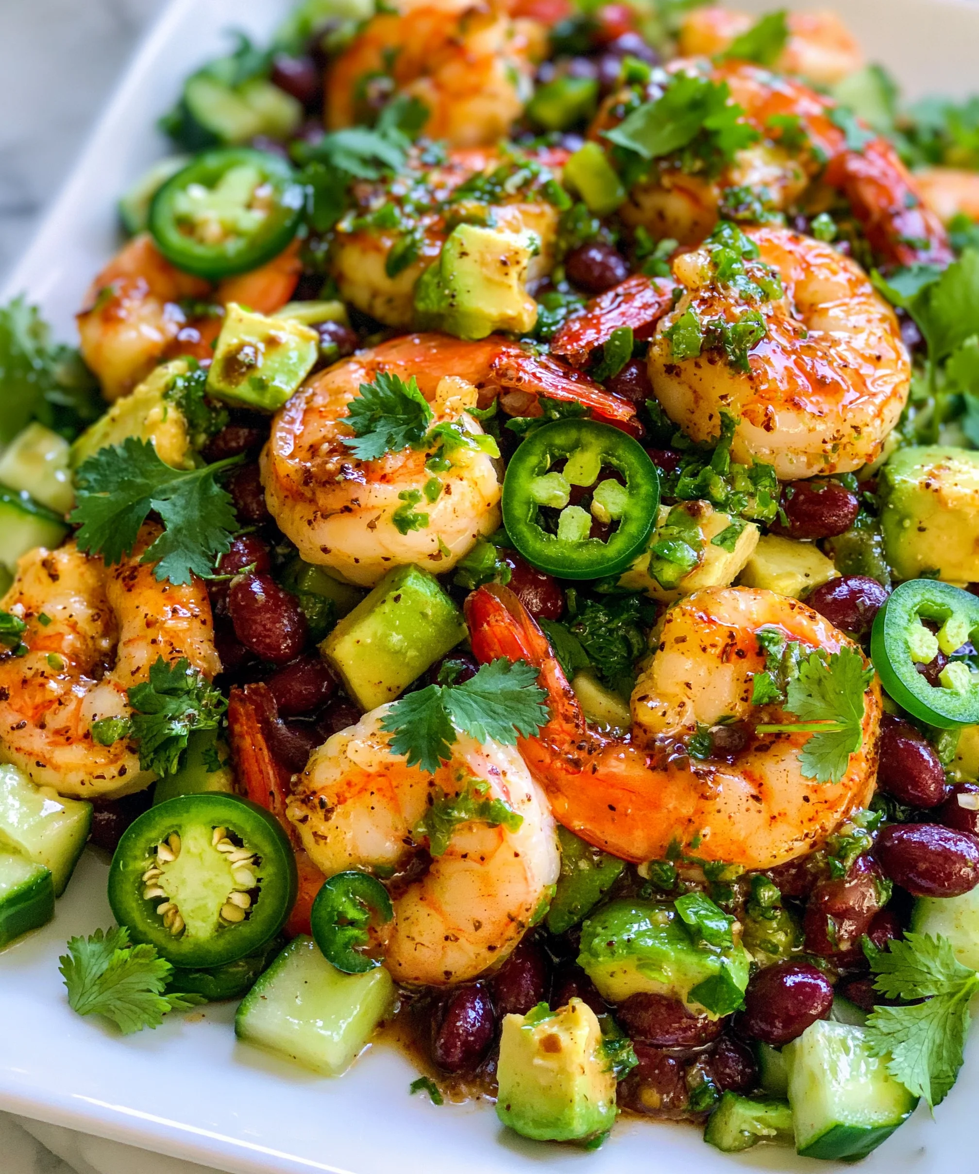Lime Cilantro Shrimp and Black Bean Salad – Fresh, Zesty & Packed with Coastal Flavor!