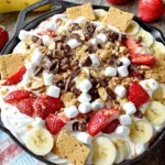 Banana Split S’mores Dip – Gooey, Chocolatey & Loaded with Ice Cream Parlor Flavor!