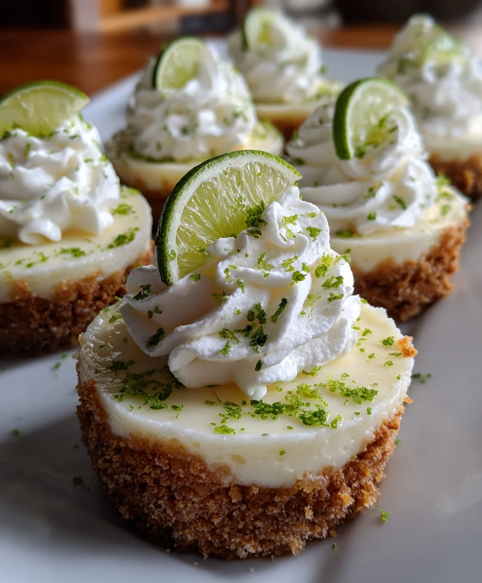 No Bake Mini Key Lime Cheesecakes – Creamy, Tangy & Bursting with Citrus Flavor!