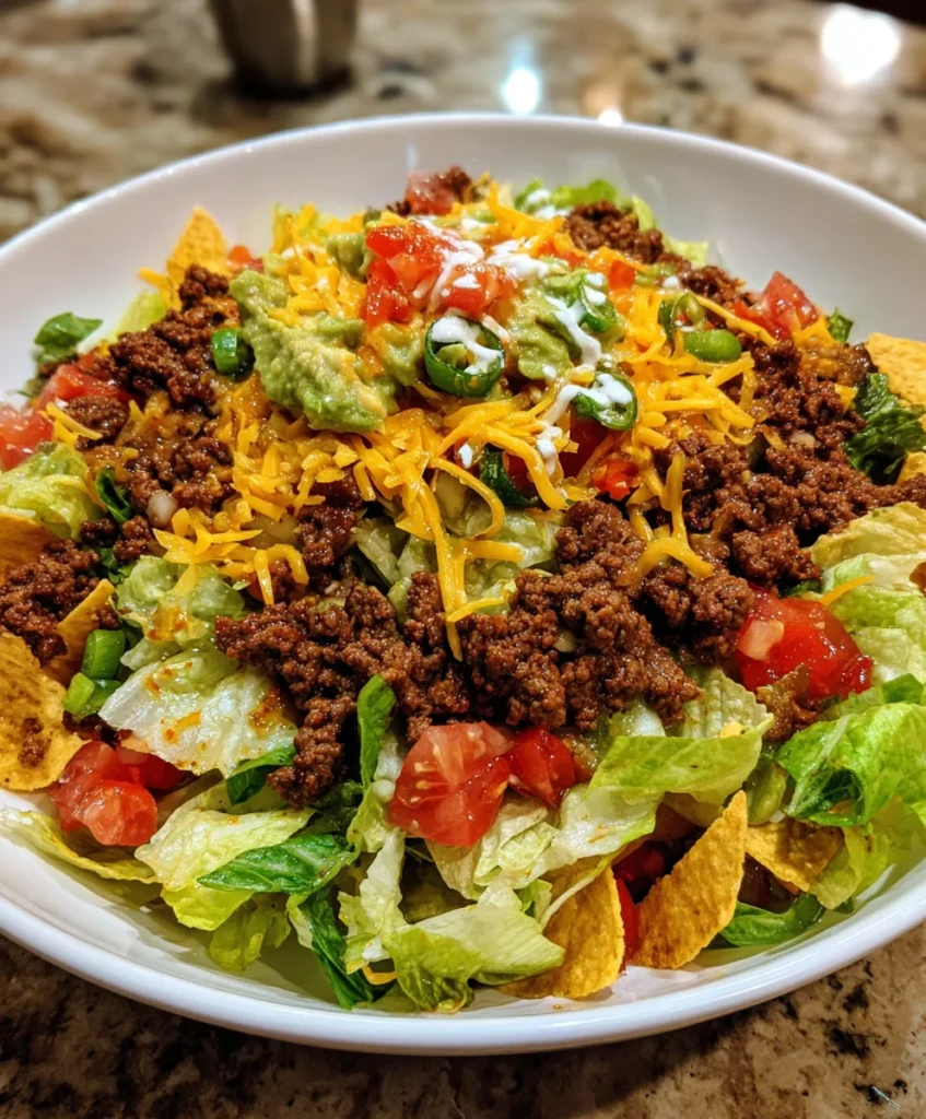 Healthy Taco Salad with Ground Beef – Fresh, Flavorful & Packed with Protein!