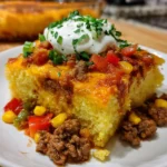Cowboy Cornbread Casserole – Hearty, Cheesy & Loaded with Down-Home Flavor!