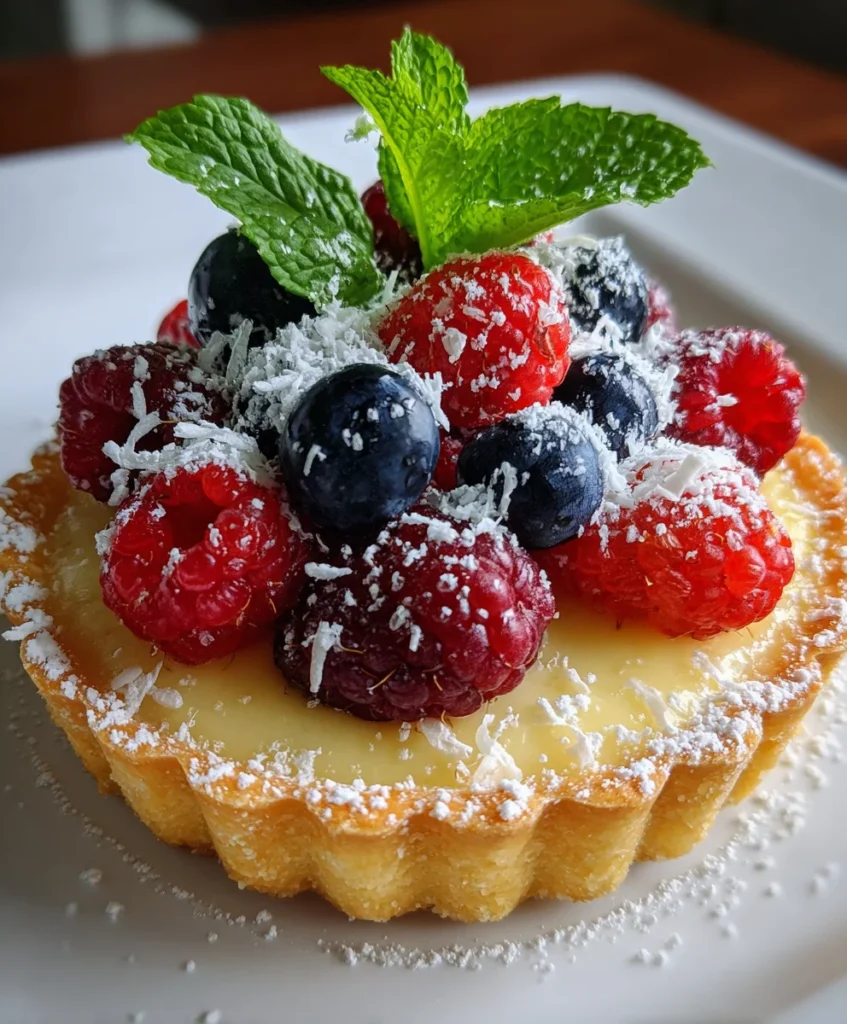 Creamy Coconut Custard Tarts with Fresh Berries Delight – Rich, Fruity & Beautifully Indulgent!