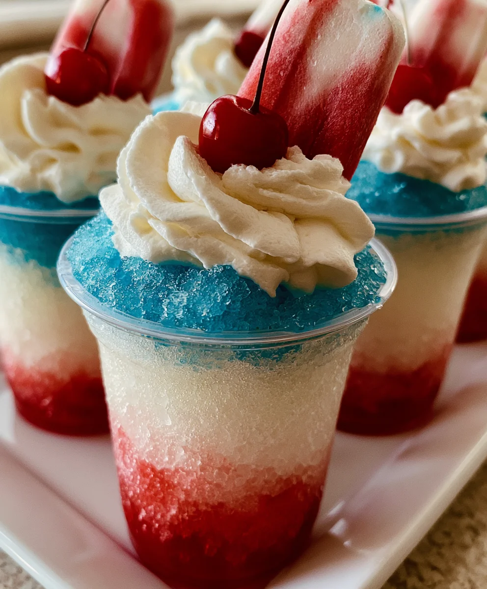 4th of July Bomb Pop Punch Cups – Festive, Colorful & Bursting with Summer Fun!