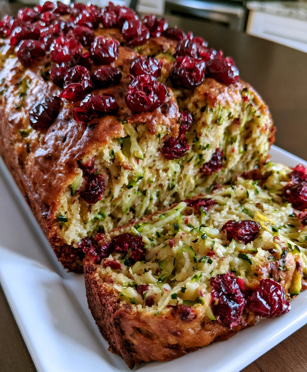 Cranberry Lemon Zucchini Bread – Moist, Bright & Bursting with Fresh Flavor!