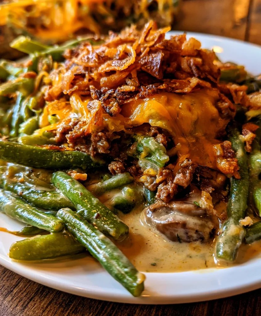 Hamburger Green Bean Casserole – Hearty, Cheesy & The Ultimate Comfort Food!
