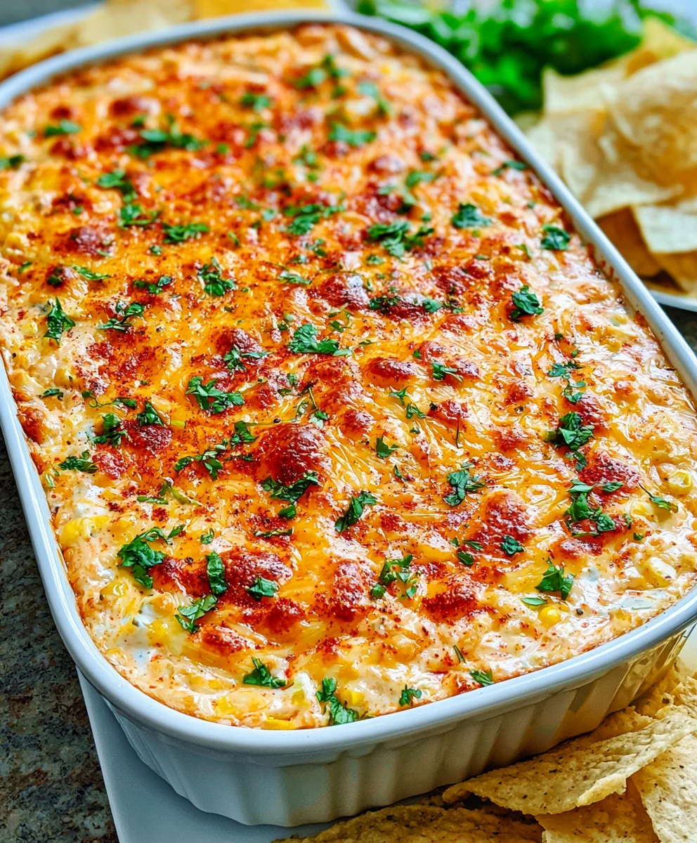 Cheesy Baked Mexican Corn Dip – Creamy, Cheesy & Bursting with Bold Flavor!