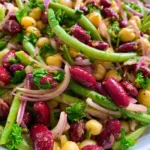 Three Bean Salad – Fresh, Tangy & Packed with Classic Flavor!