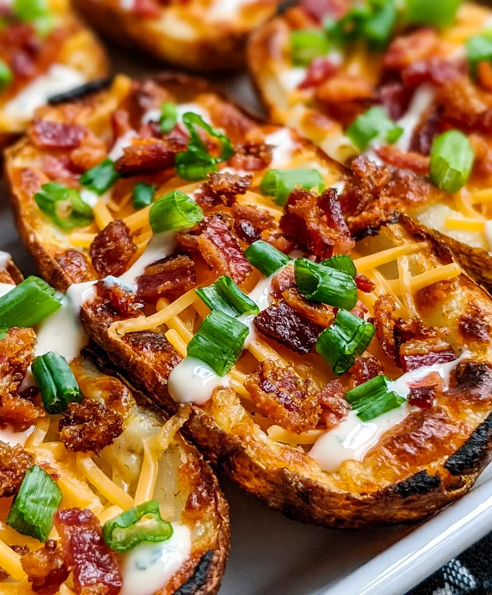 Easy Air Fryer Potato Skins – Crispy, Cheesy & Loaded with Comfort Food Flavor!