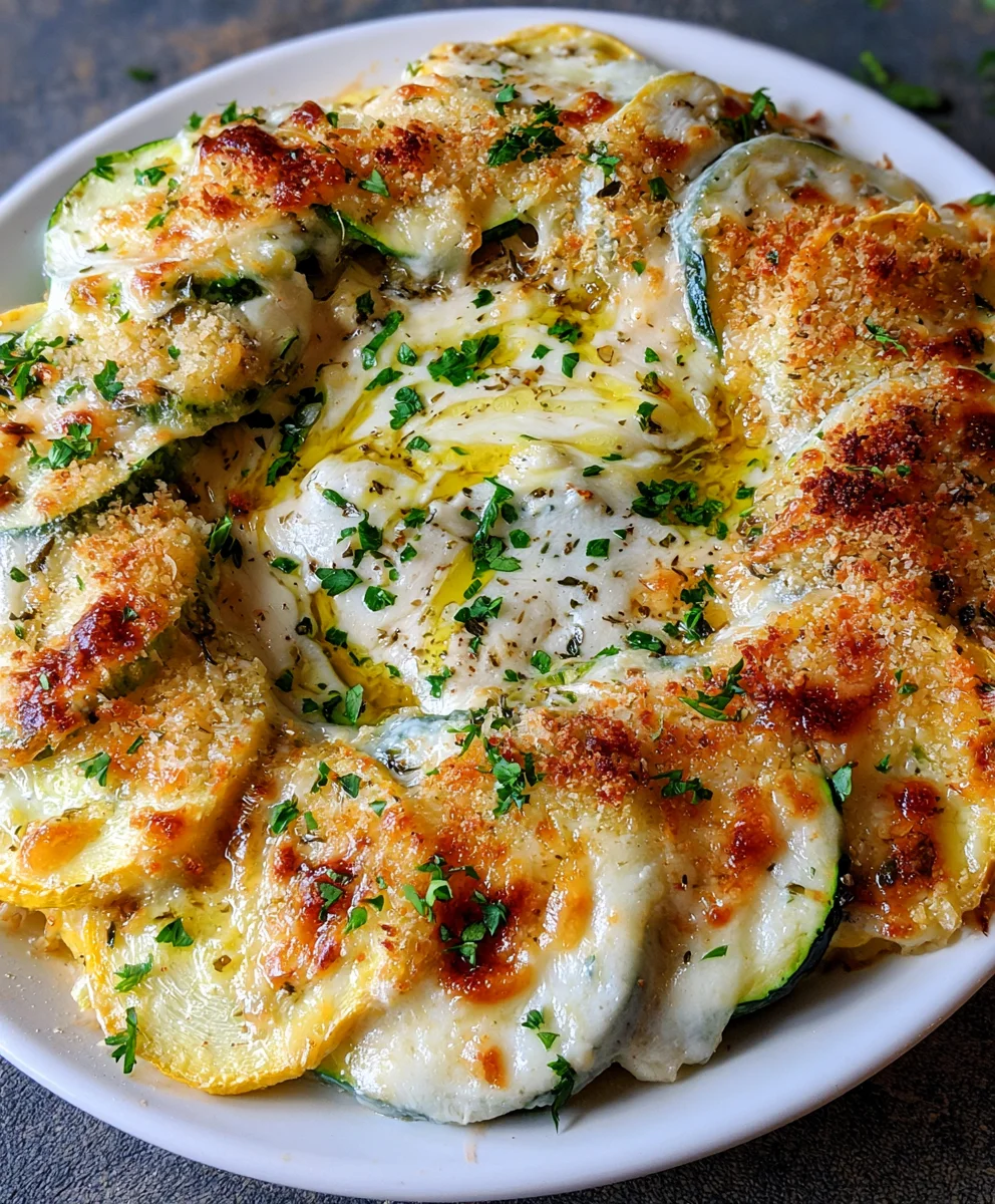 Cheesy Zucchini & Yellow Squash Bake – Creamy, Cheesy & Packed with Garden-Fresh Flavor!