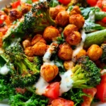 Smoky Roasted Chickpea Salad with Buttermilk Chive Dressing – Fresh, Crunchy & Bursting with Bold