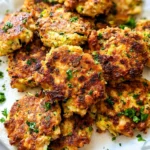 Cheesy Zucchini Chicken Fritters – Crispy, Juicy & Loaded with Cheesy Goodness!